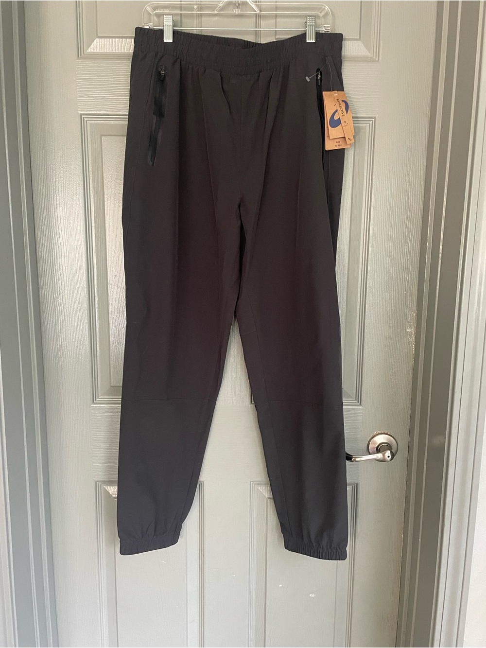 Asics Black Men's Jogger Pants with Zipper Pockets